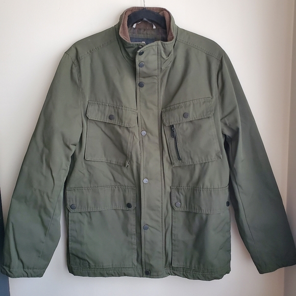 EUC Olive Green NO FADING Barn Chore Field Jacket S Andrew Marc Utility - Picture 3 of 15